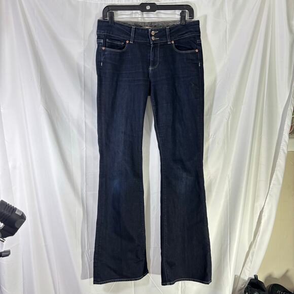 PAIGE Hidden Hills Bootcut Jeans Dark Wash Size 29 Premium Denim MidRise Flare - Picture 2 of 10